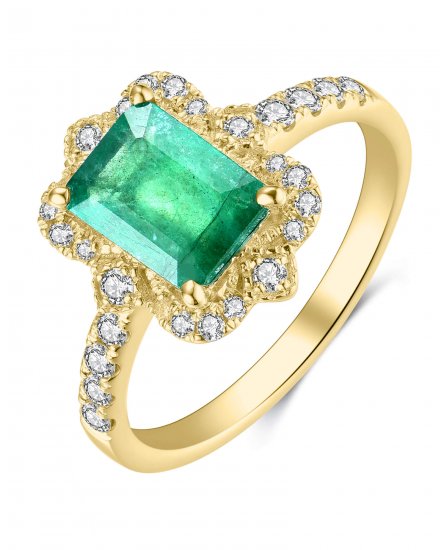 EMERALD CUT DIAMOND RING (TR4192)